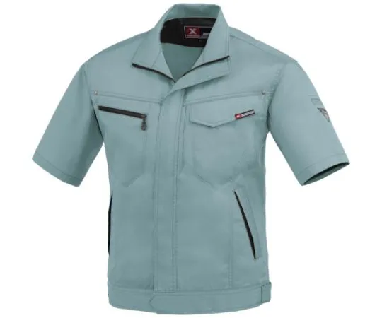 65-8371-61 Short Sleeve Blouson Mist Green 3L 1631-605-3L