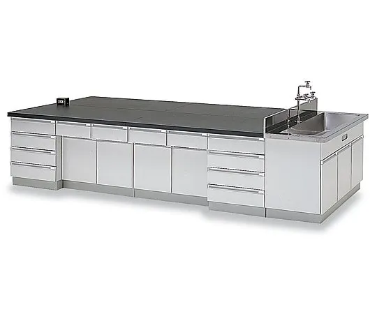 3-1199-01　［Discontinued］Central Laboratory Bench Wooden Type 2400 x 1200 x 850　SAI-2412H