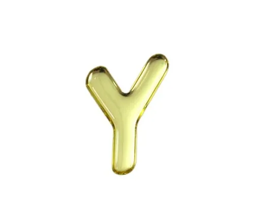 61-7427-17 Gold Metal Characters Y 35mm x 1mm GM35-Y