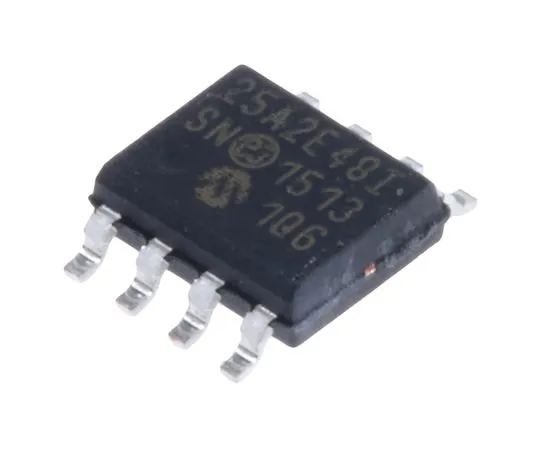 63-4932-49 Microchip 25AA02E48-I/SN, 2kbit Serial EEPROM Memory, 50ns 8-Pin SOIC SPI 25AA02E48-I/SN