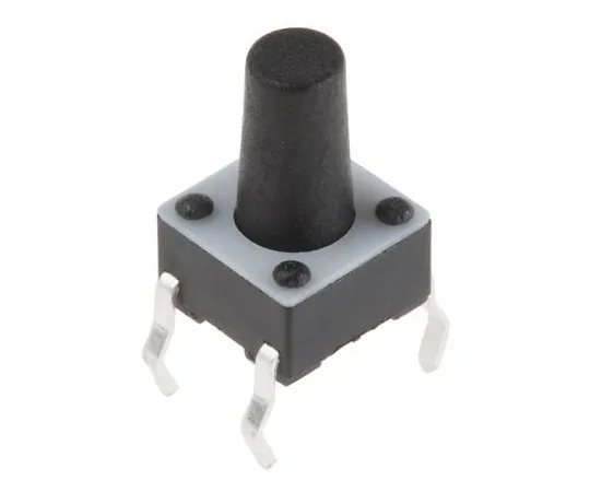 63-4815-49 Black Button Tactile Switch, Single Pole Single Throw (SPST) 50 mA @ 24 V dc 5.9mm 1-1825910-4