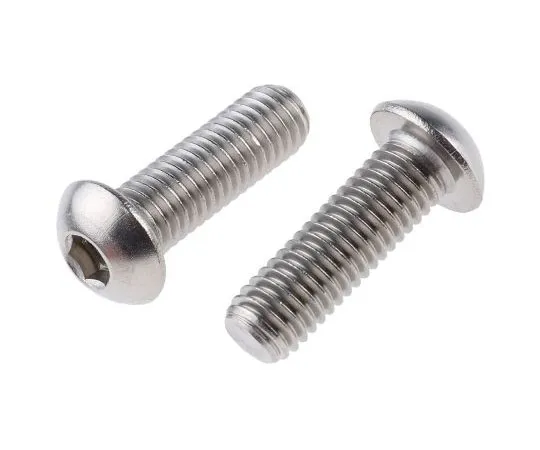 63-4717-77 RS M8 x 25mm Hex Socket Button Screw Plain Stainless Steel 183-8783