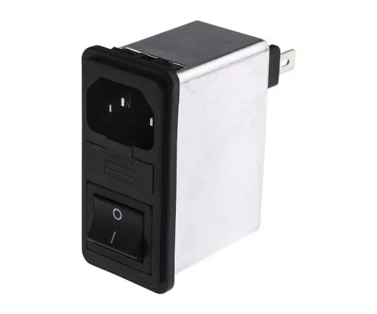 63-4799-33 Male C14 IEC Filter Snap-In 5 x 20mm,Faston,Rated At 4A,250 V ac Operating Frequency 50 → 400Hz FN285-4-06