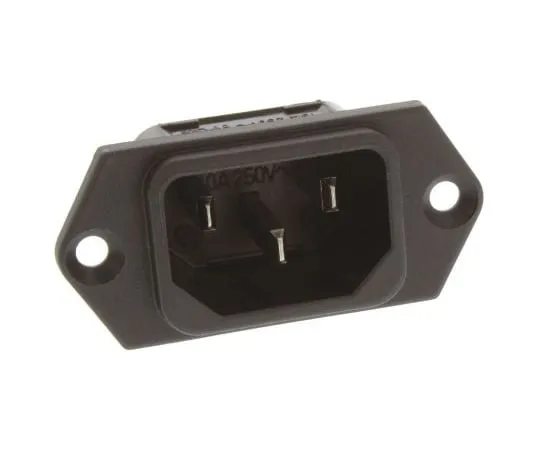63-4864-87 Schurter C14 Panel Mount IEC Plug Male, 10A, 250 V ac 6100.33