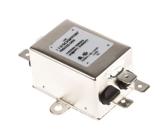 63-4732-33 Schaffner FN332Z Series 3A 250 V ac 400Hz Flange Mount RFI Filter, with Tab Terminals FN332Z-3-05