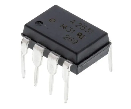 63-4876-25 Broadcom, HCPL-2531-000E DC Input Transistor Output Dual Optocoupler, Through Hole, 8-Pin PDIP HCPL-2531-000E