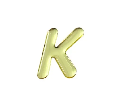 61-7427-03 Gold Metal Characters K 35mm x 1mm GM35-K