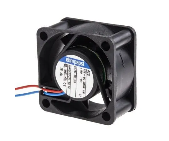63-4724-49 ebm-papst 400 Series Axial Fan, 40 x 40 x 20mm, 10m³/h, 800mW, 12 V dc 412