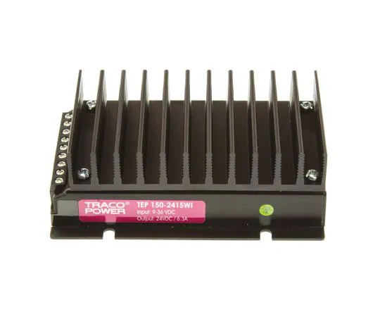 63-4929-70 TRACOPOWER TEP 150WI 150W Isolated DC-DC Converter Through Hole, Voltage in 9 → 36 V dc, Voltage out 24V dc TEP 150-2415WI