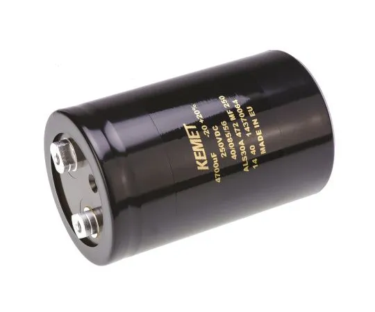 63-4778-20 KEMET 4700μF 250V dc Aluminium Electrolytic Capacitor, Chassis Mount 66 x 105mm +85°C 66mm 105mm ALS30A472MF250