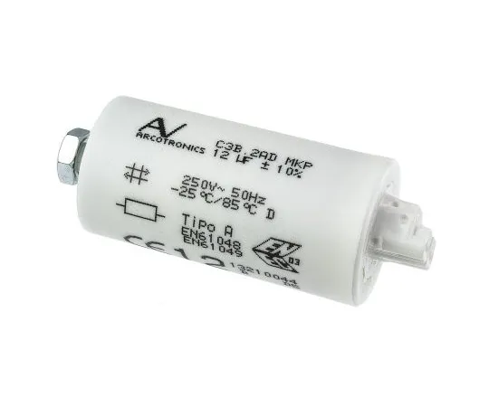 63-4797-39 KEMET 12μF Polypropylene Capacitor PP 250V ac ±10% Tolerance Cable Mount C3B Series C3B2AD45120B20K