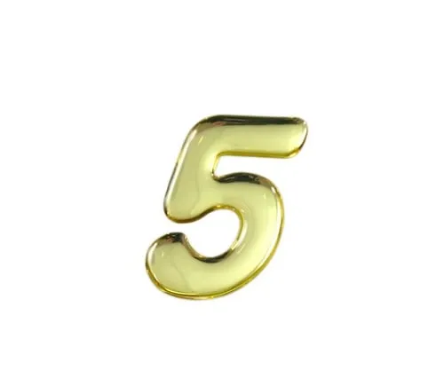 61-7426-86 Gold Metal Characters 5 35mm x 1mm GM35-5