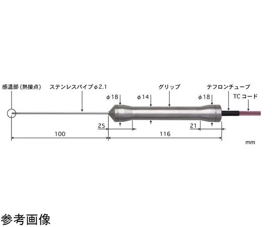 65-3530-14 HACCP Food Center Temperature Sensor BC Series -200~300°C Response Speed (sec): 2.5 BC-21E-010-TC1-ASPC