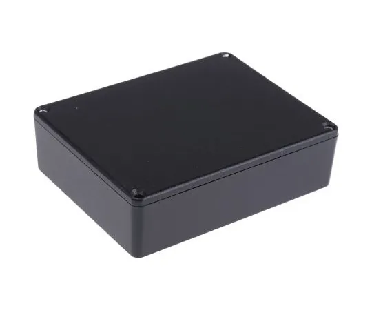 63-4858-93 Hammond 1590, Die Cast Aluminium Enclosure, IP54, Shielded, 118.5 x 93.5 x 30mm 1590BBBK
