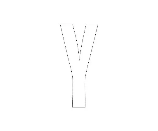 62-6107-33 Road Indicator Sheet Alphabet Y 120 x 60 Yellow 835-089W