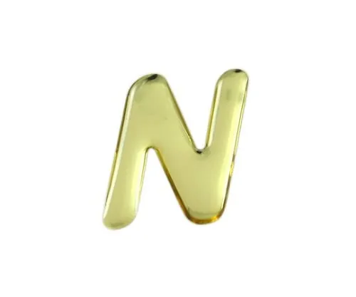 61-7427-06 Gold Metal Characters N 35mm x 1mm GM35-N