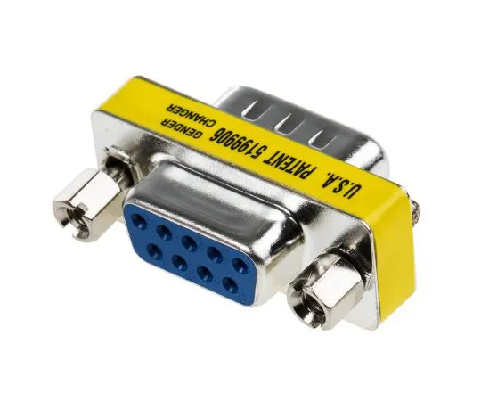 63-4655-79 RS PRO D Sub Adapter Male 9 Way D-Sub to Female 9 Way D-Sub 828-274