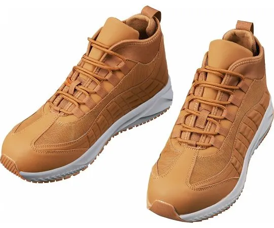 64-0984-56 Safety Shoes Middle Cut Camel 25.0 cm S1193