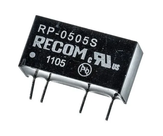 63-4800-06 Recom RP 1W Isolated DC-DC Converter Through Hole, Voltage in 4.5 → 5.5 V dc, Voltage out 5V dc RP-0505S