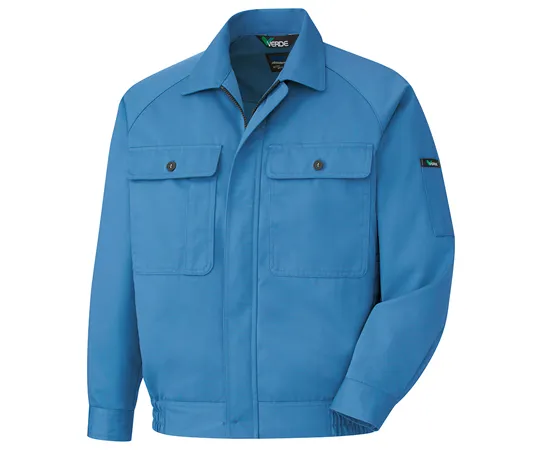 65-1232-02　［Discontinued］Work Clothes, E/C Blouson Front Zipper Closure Blue S M5473-UE-S　M5473-UE-S