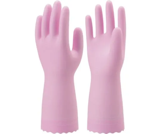 67-6858-48 PVC Gloves Nice Hand Mew Thin Pink M Size NHMIU-MP