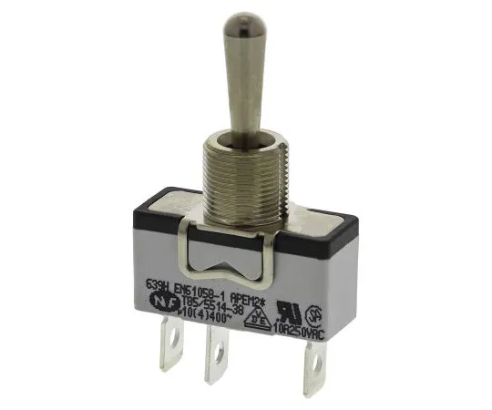 63-4746-21 APEM Single Pole Single Throw (SPST) Toggle Switch, On-Off-On, Panel Mount 639H/2