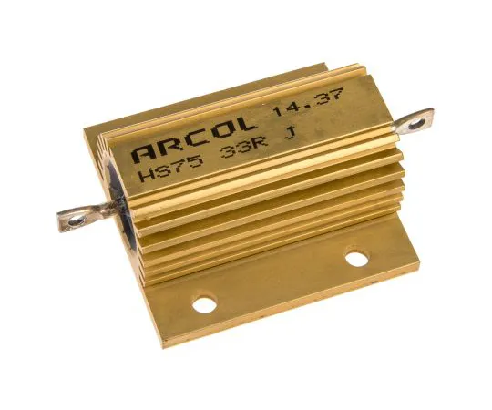 63-4758-69 Arcol HS75 Series Aluminium Ho***d Axial Wire Wound Panel Mount Resistor, 33Ω ±5% 75W HS75 33R J