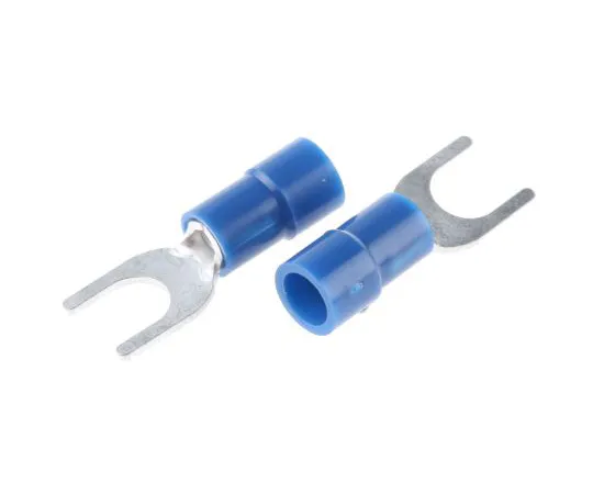 63-4891-32 RS PRO Insulated Crimp Spade Connector, 1.5mm² to 2.5mm², 16AWG to 14AWG, M5 Stud Size Vinyl, Blue 613-9514