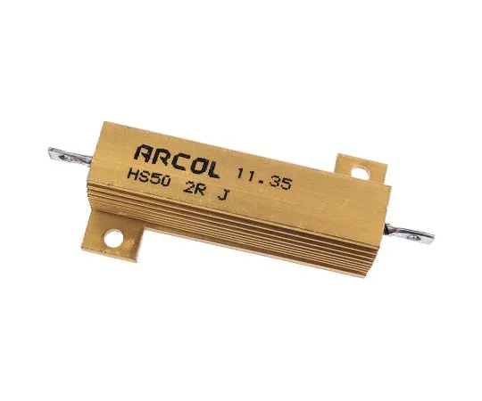 63-4746-50 Arcol HS50 Series Aluminium Ho***d Axial Wire Wound Panel Mount Resistor, 2Ω ±5% 50W HS50 2R J