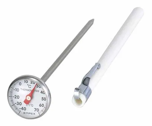 61-6865-01 Quick Thermo Display Unit/φ26mm, Sensor Probe/φ4mm x 125mm 25G (Including Holder) White TD-8241
