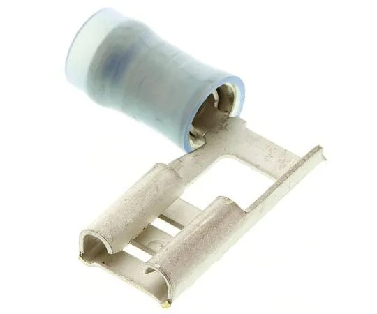 63-4799-72 TE Connectivity PIDG FASTON .250 Series Insulated Crimp Flag Terminal, 1.2mm² to 2mm², 16AWG to 14AWG, Blue, Tin Plated 156666-1