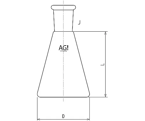 61-3628-75　［Discontinued］Erlenmeyer Flask 20mL 15/25　3250-020-1L