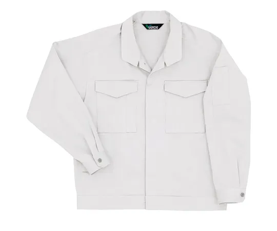65-1274-25 Work Clothes, Cotton Long Sleeve Jumper (Front Button Type) Silver Gray S GS2401-UE-S GS2401-UE-S