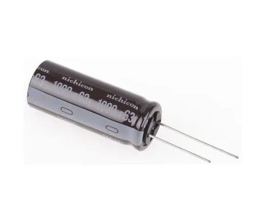 63-4848-05 Nichicon 1000μF 63V dc Aluminium Electrolytic Capacitor, Through Hole 16 (Dia.) x 40mm +105°C 16mm 7.5mm UPM1J102MHD