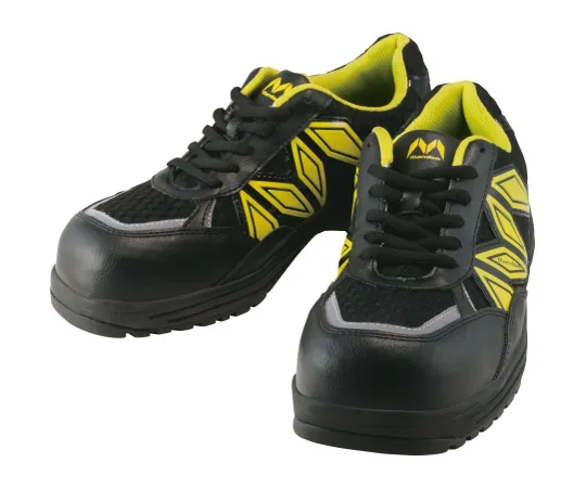 62-2079-92　［Discontinued］Mandom Safety Shoes #731 Black/Lime 24.5cm　MNDM731-BKL-245