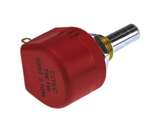 63-4837-33 TE Connectivity 1 Gang Rotary Wirewound Potentiometer with a 6.35 mm Dia. Shaft, 500Ω, ±10%, 1W, Linear TW1501KA TW1501KA
