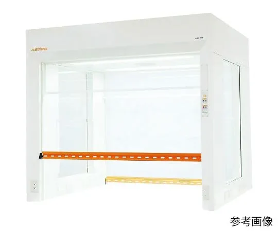1-4240-05　［Discontinued］Laboratory Bench Hood Double-Sided Type, Type with Intermediate Pole, Made Of Steel without Side Baffle Function: 1480 x 1480 x 1600　RTW15