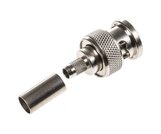 63-4722-31 Telegartner Straight 50Ω Cable Mount BNC Connector, Plug, Nickel, Crimp Termination, RG223/U J01000A1256