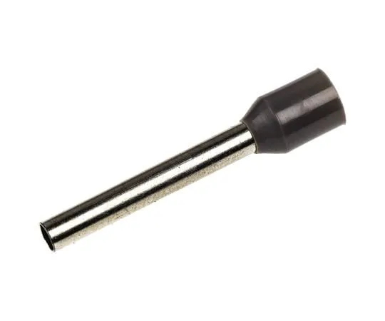 63-4745-54 RS PRO Insulated Crimp Bootlace Ferrule, 18mm Pin Length, 2.6mm Pin Diameter, 2.5mm² Wire Size, Grey 250-3450