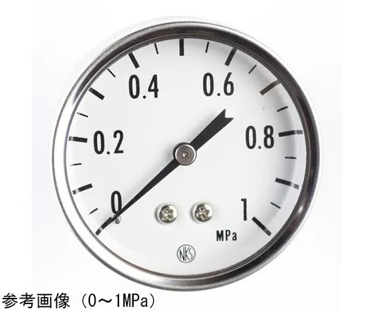 65-4317-24-20 Small SUS Pressure Gauge (50Φ) with 0.1 MPa Inspection Certificate GK38-173
