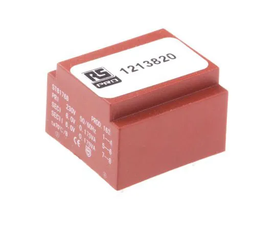 63-4664-93 2 x 6V ac 2 Output PCB Mount PCB Transformer, 0.35VA 121-3820