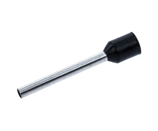 63-4745-53 RS PRO Insulated Crimp Bootlace Ferrule, 18mm Pin Length, 2mm Pin Diameter, 1.5mm² Wire Size, Black 250-3444