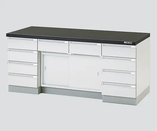 3-5830-31　［Discontinued］Side Laboratory Bench Wooden Type, Sliding Door Type 1800 x 750 x 800　AP2O-1807