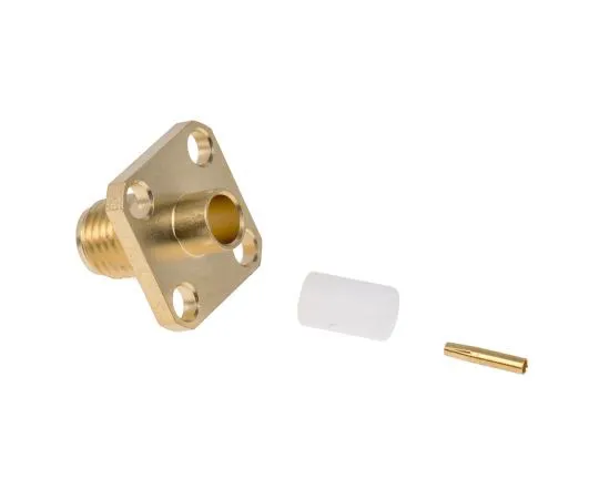 63-4806-14 TE Connectivity Straight 50Ω Flange Mount SMA Connector, Solder Termination RG402/U 1-1478930-0