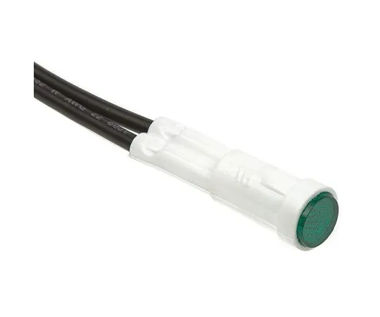 63-4741-06 Arcolectric Green neon Indicator, Lead Wires Termination, 230 V ac, 8mm Mounting Hole Size L295000NAE