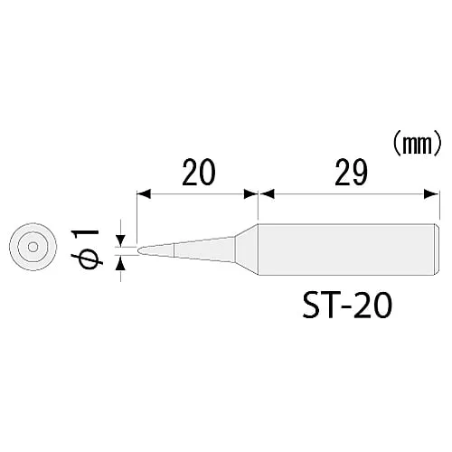 61-0413-44 Soldering Iron Tip (for Soldering Iron SK-40 Series) ST-20