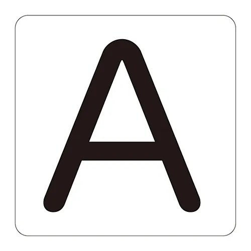 61-3414-71　［Discontinued］Alphabet Display Sticker HA-A (5P) Large　172501