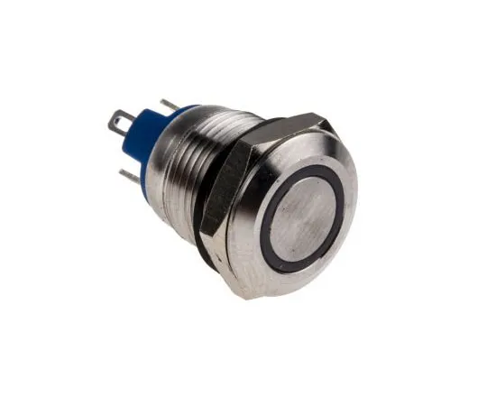 63-4661-81 RS PRO Single Pole Single Throw (SPST) Momentary Red LED Push Button Switch, IP65, IP67, 12 (Dia.)mm, Panel Mount, 12V 111-6530