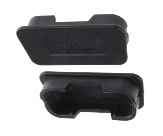 63-4927-89 Male 15 Way D-sub Connector Dust Cap, Carbon Black Reinforced PP 666-0914