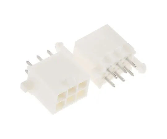 63-4686-76 TE Connectivity Mini-Universal MATE-N-LOK, 6 Way, Straight PCB Header 1-770178-0